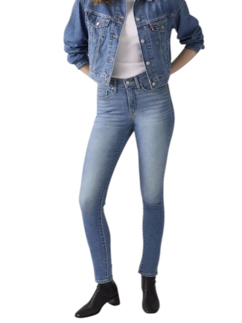 Levi’s 311 Shaping Skinny Jeans Blue Eternal Indigo Medium Wash Denim Stretch 31